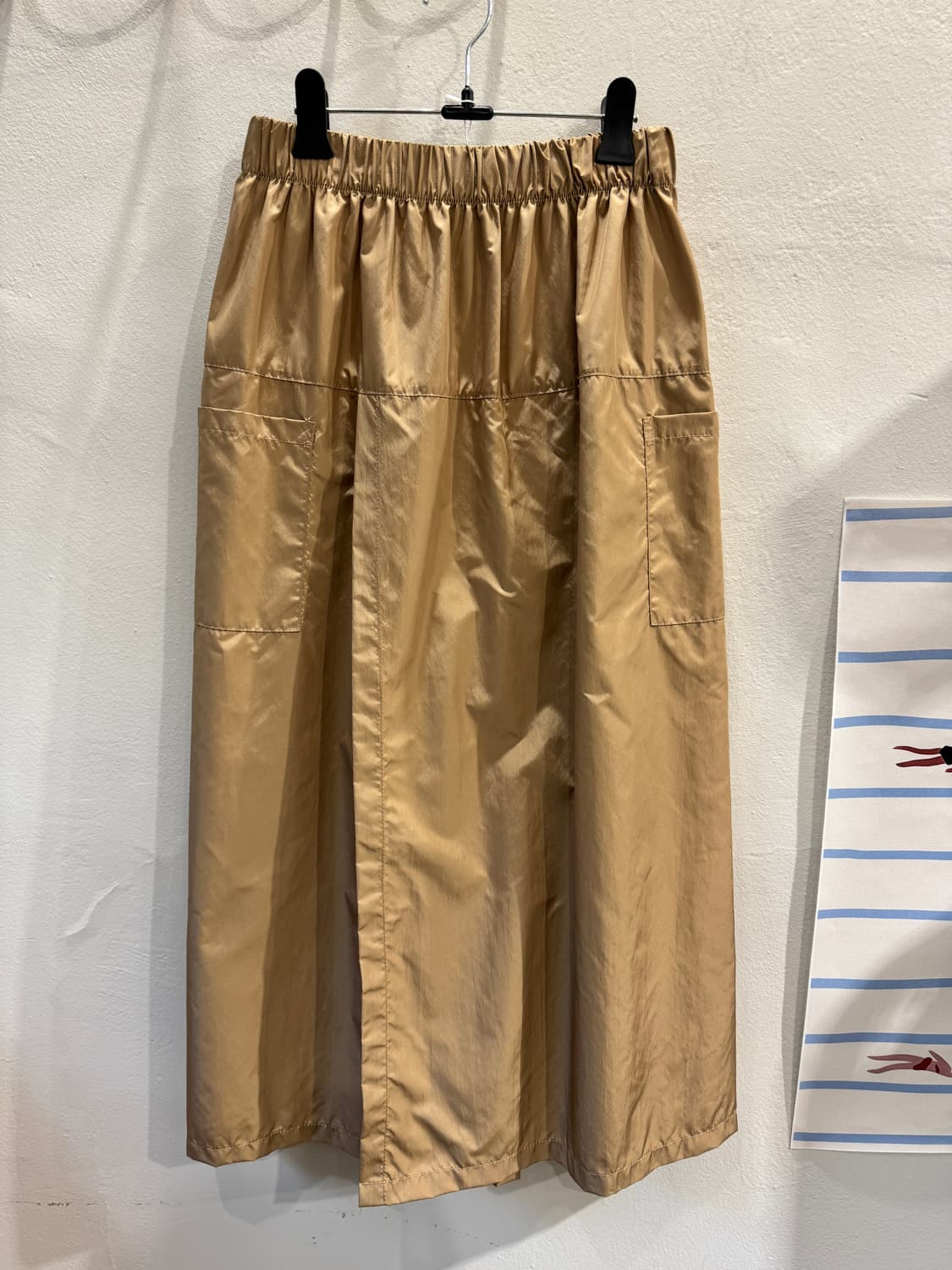 vintage 나일론 랩밴딩 와이드팬츠 상품이미지1