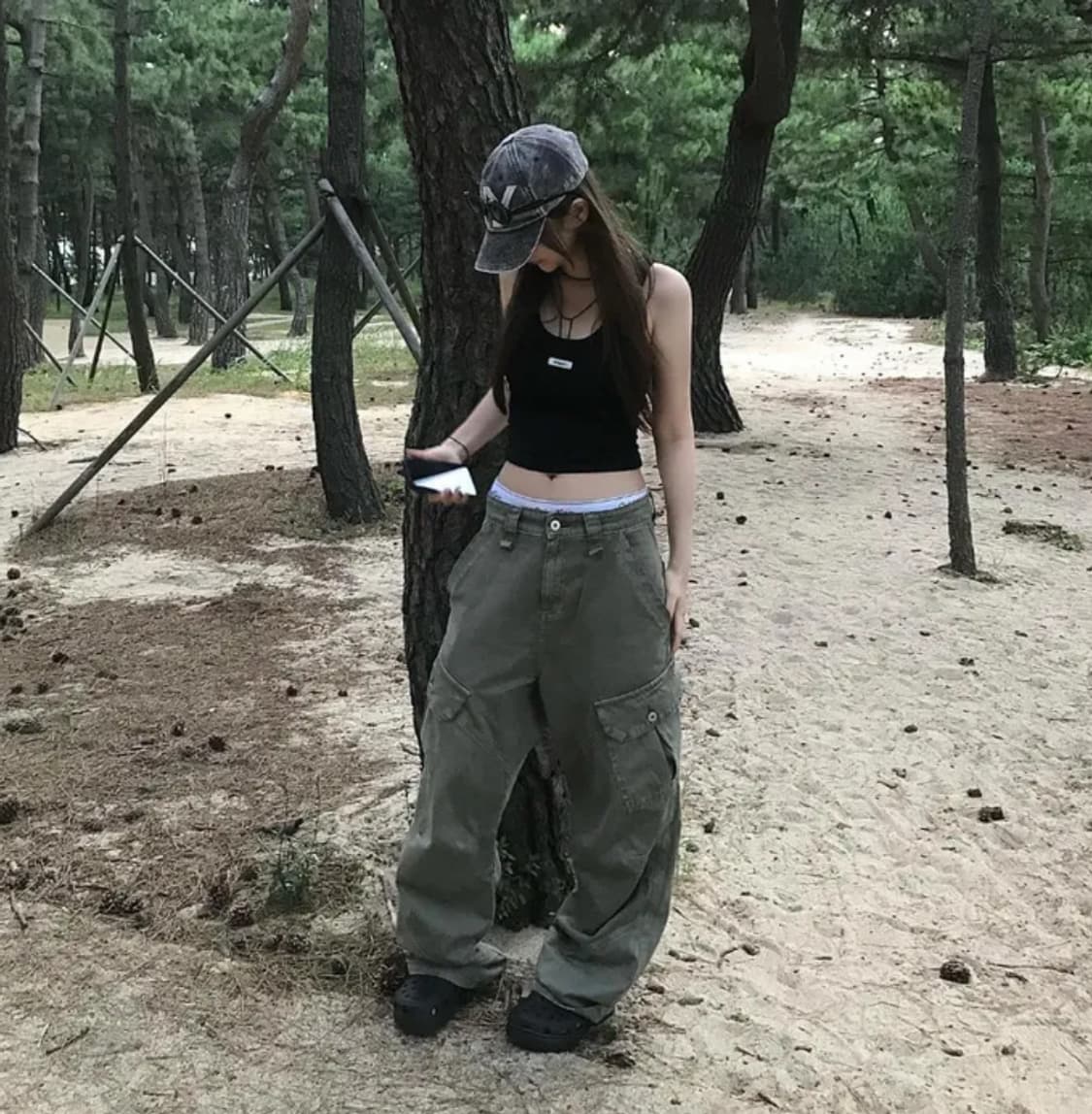 카키 카고 팬츠 상품이미지1