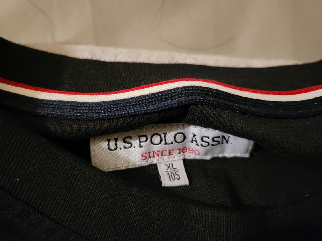 U.S.POLO ASSN. 남성 긴팔 티셔츠 블랙 XL 상품이미지2