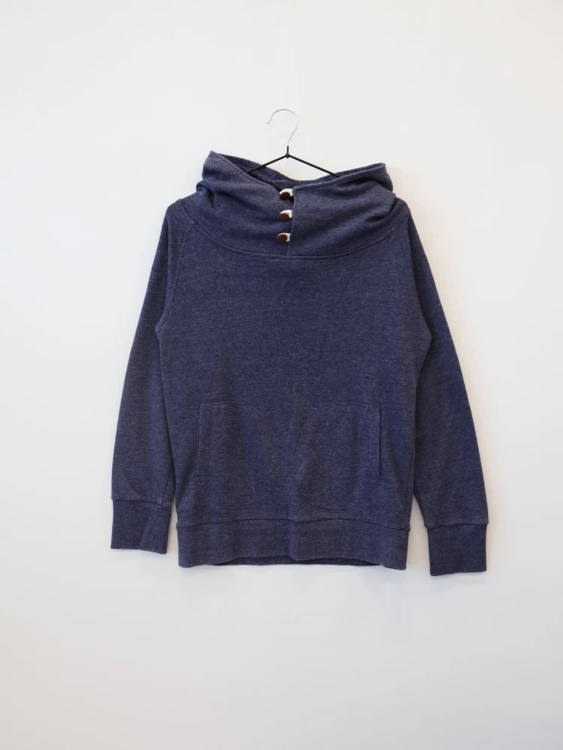Jpn Cowl Neck Button Hoodie Navy 상품이미지3