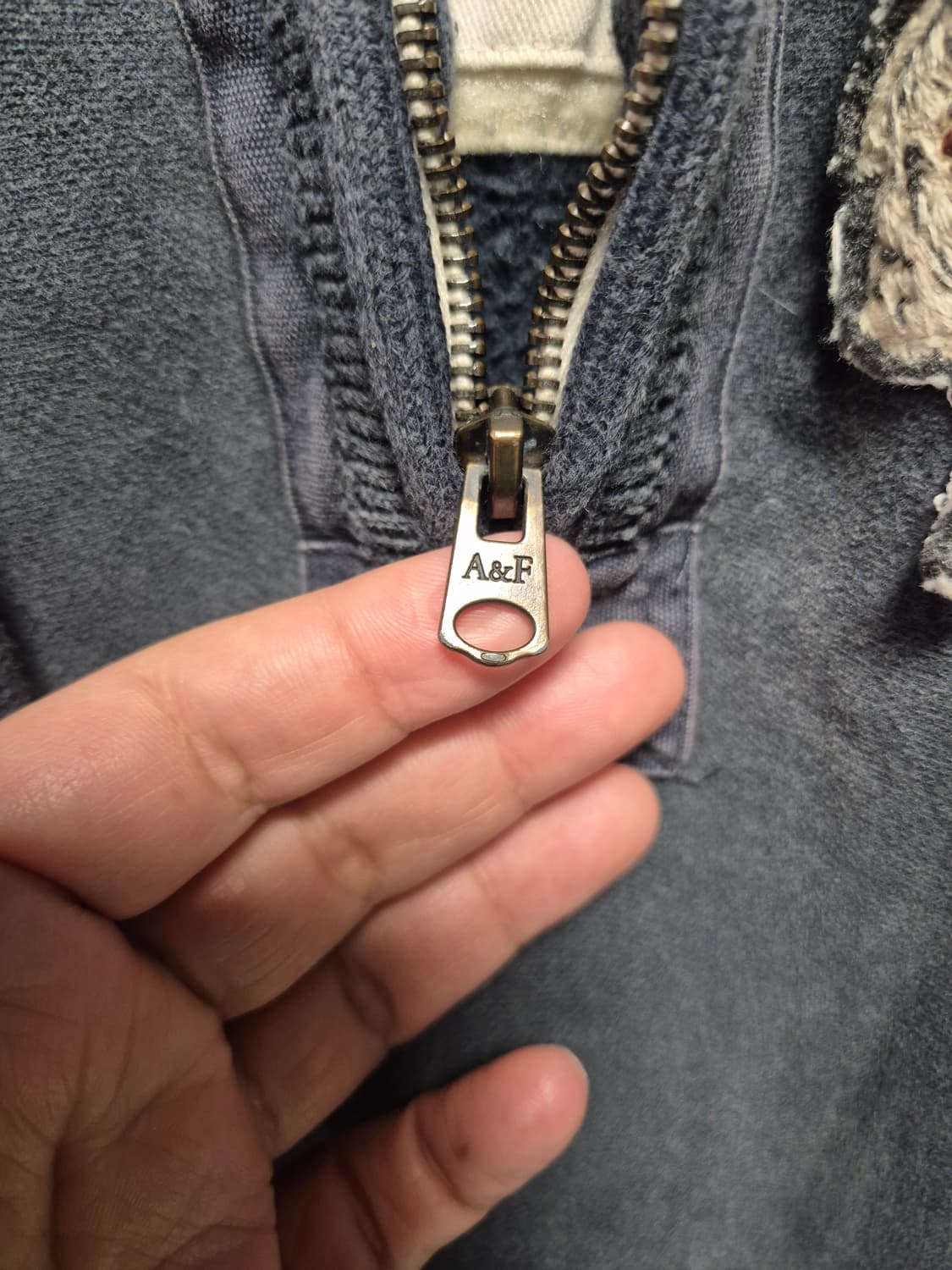 90 아베크롬비 Y2K 올드스쿨 인디언자수 반집업후드티 S사이즈 상품이미지3