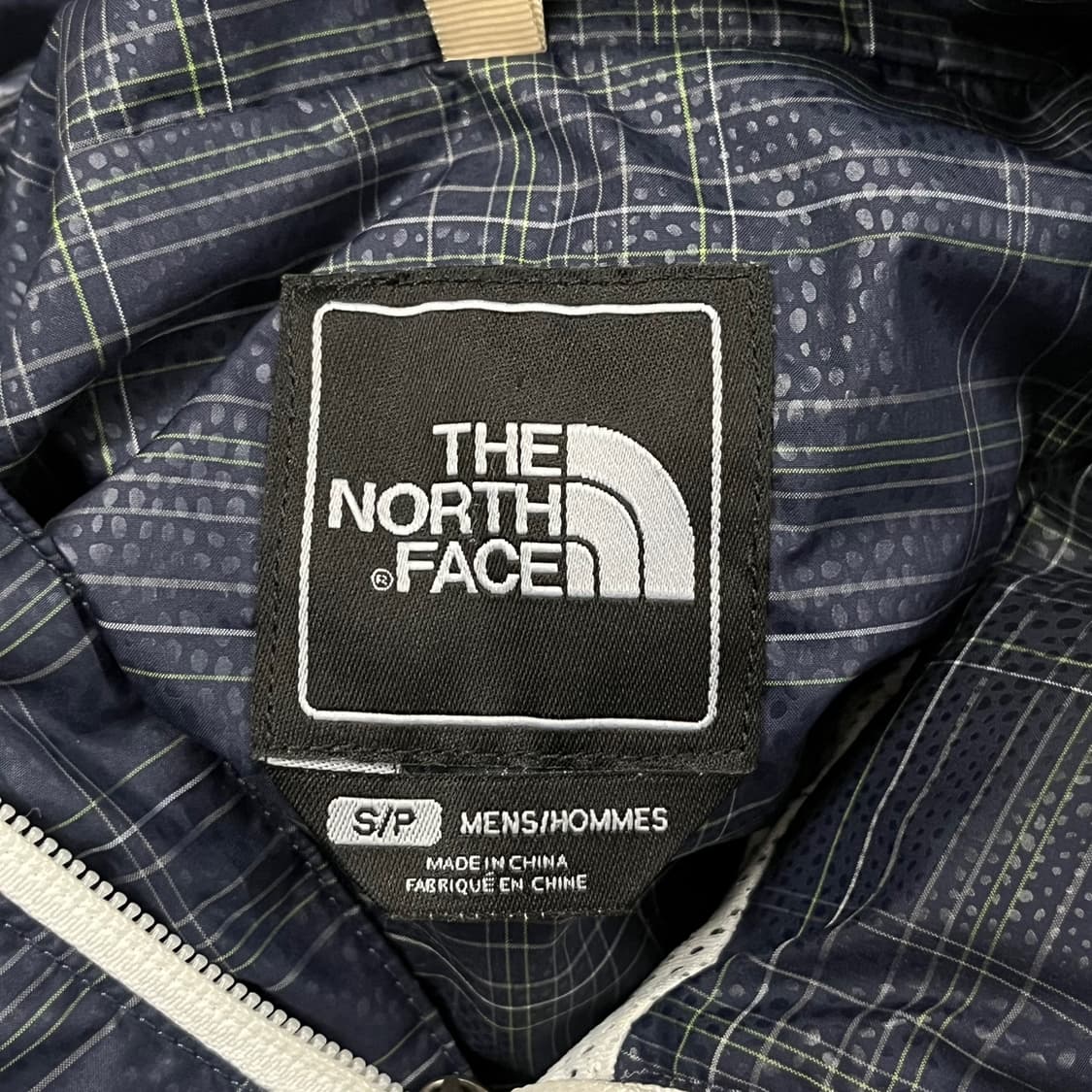 [정품/S] 노스페이스 체크 바람막이 네이비 b16 상품이미지5