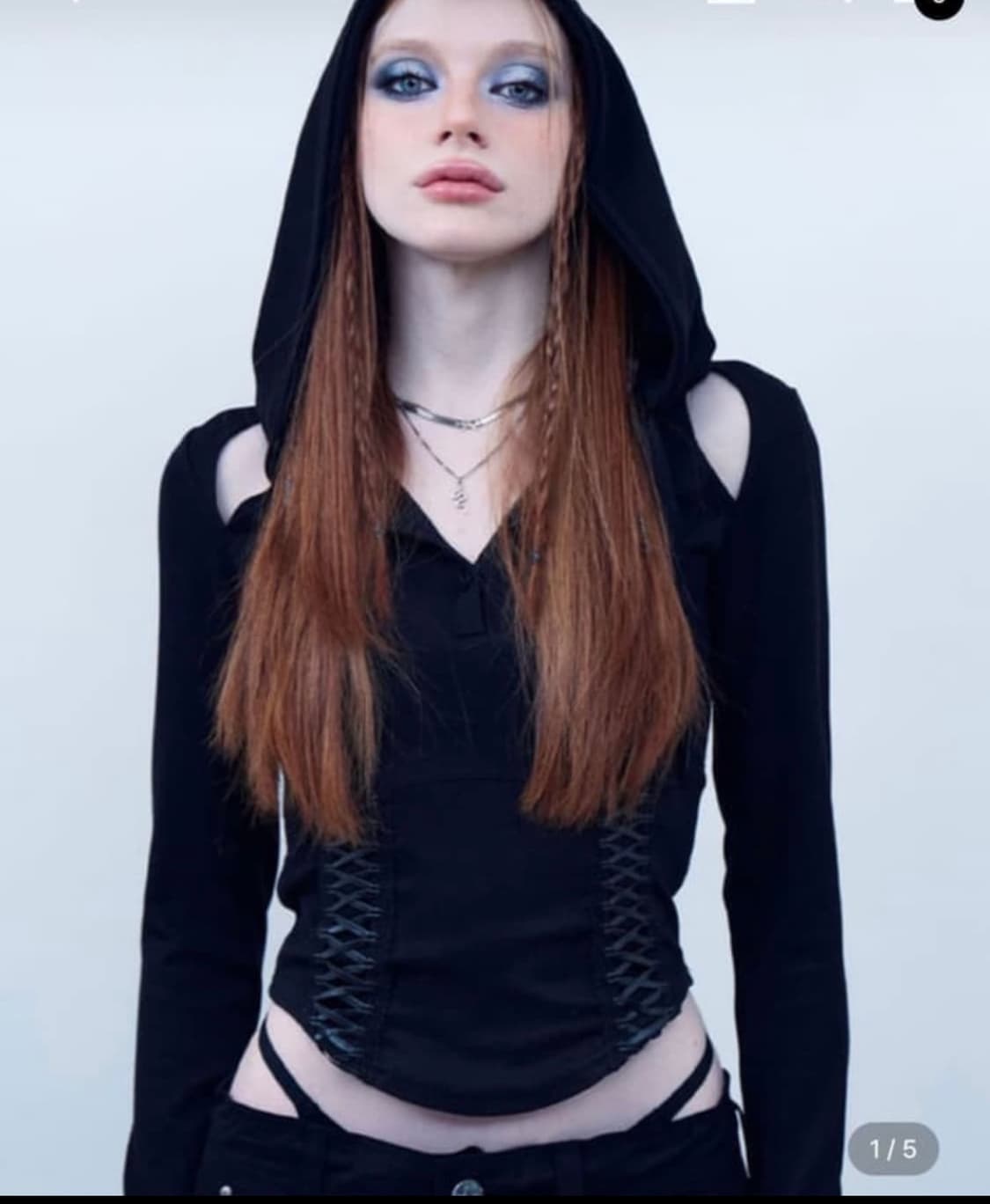 힐다 코르셋 후디 블랙 상품이미지1