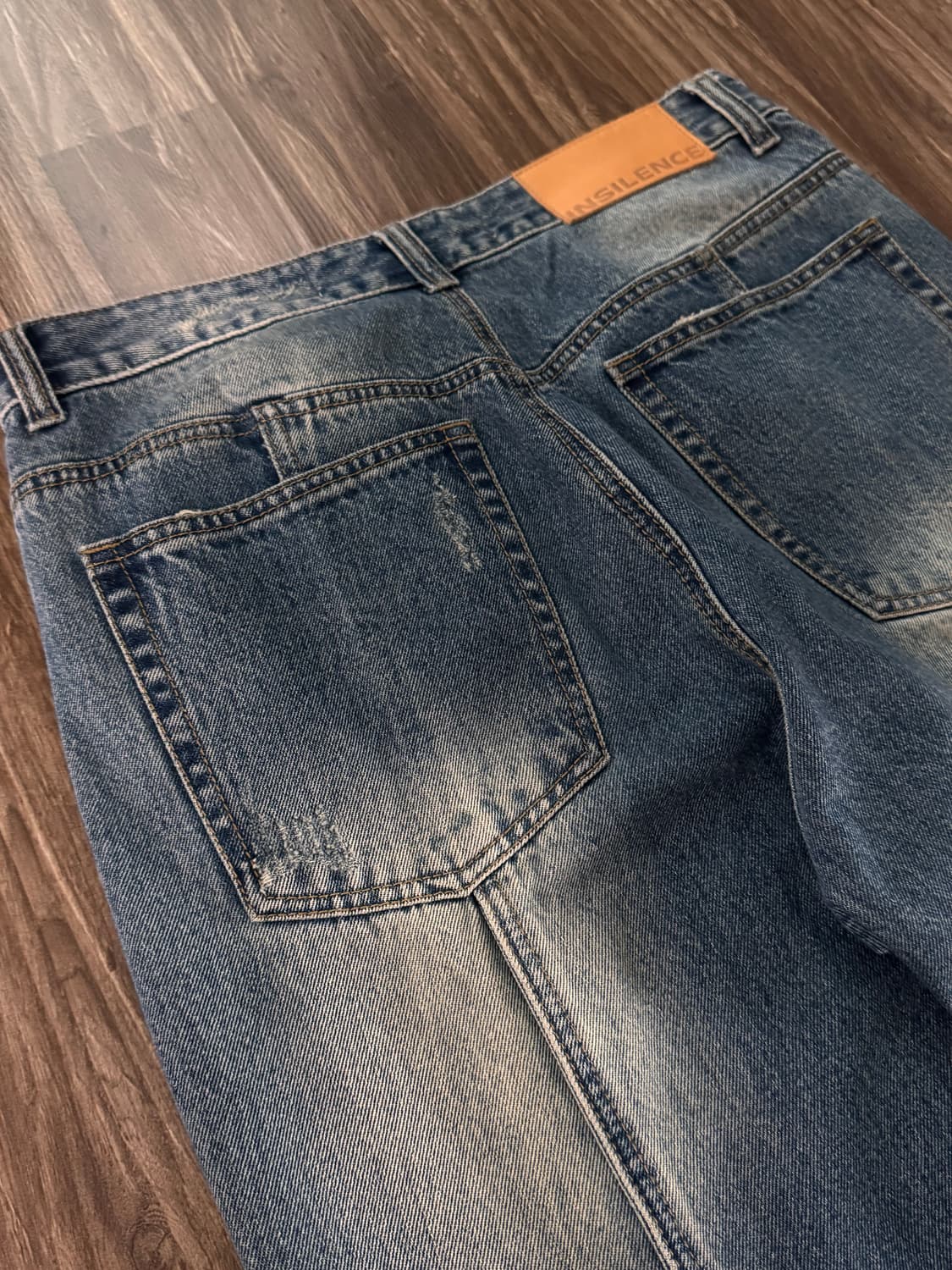 Insilence semi flare fit pant mid blue s 상품이미지4