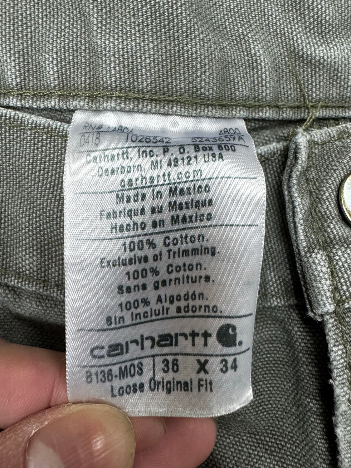 칼하트 더블니 b136 mos 36 상품이미지5