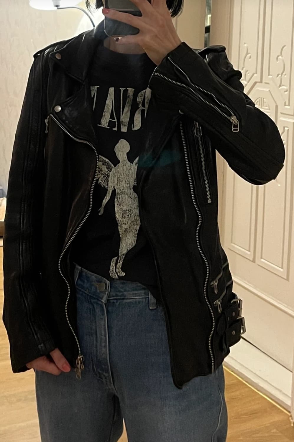 워싱 리얼램스킨 레더자켓 블랙/ S사이즈 상품이미지8