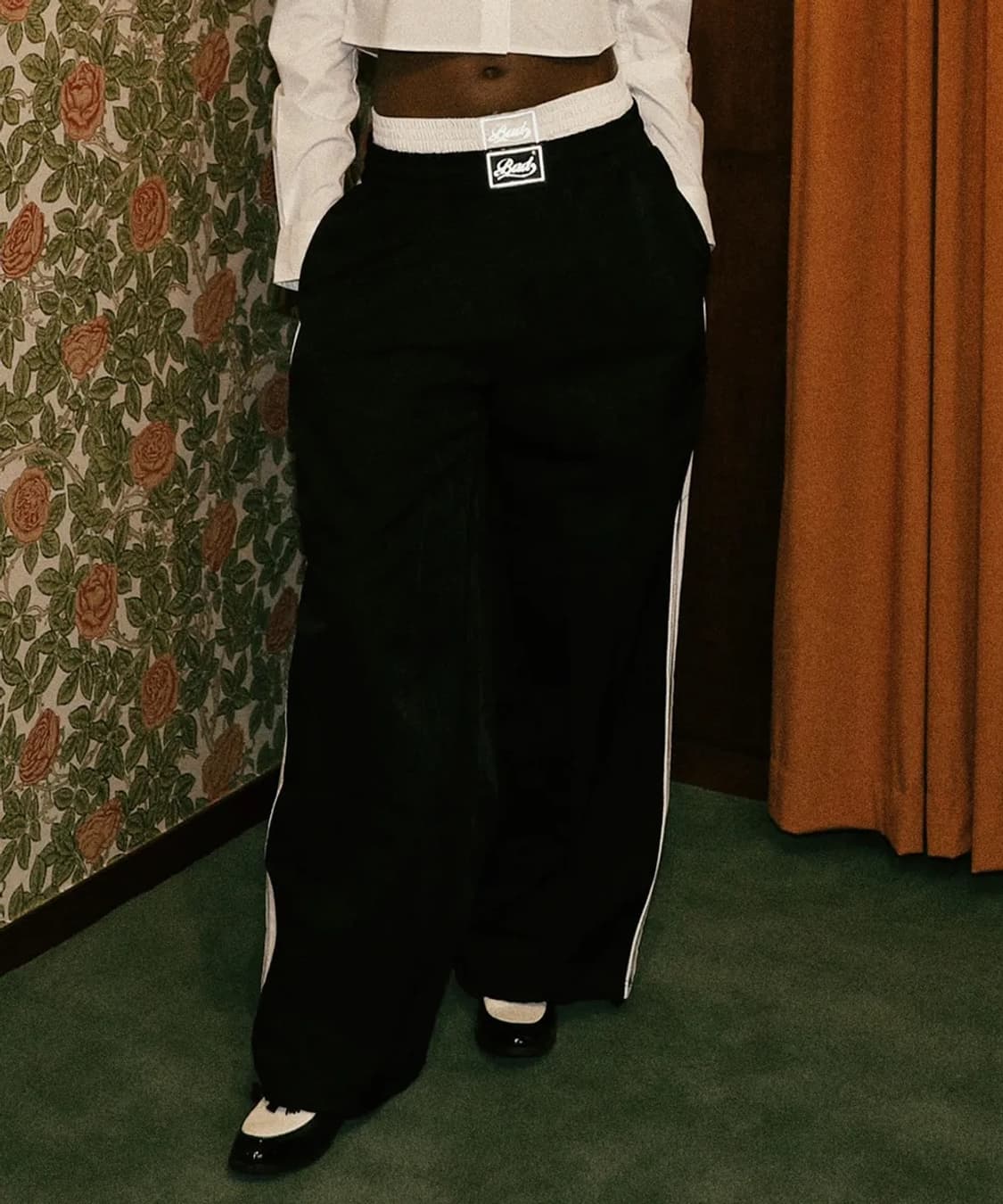 빌리 2Way 커브드 조거 트라우져 블랙 상품이미지1