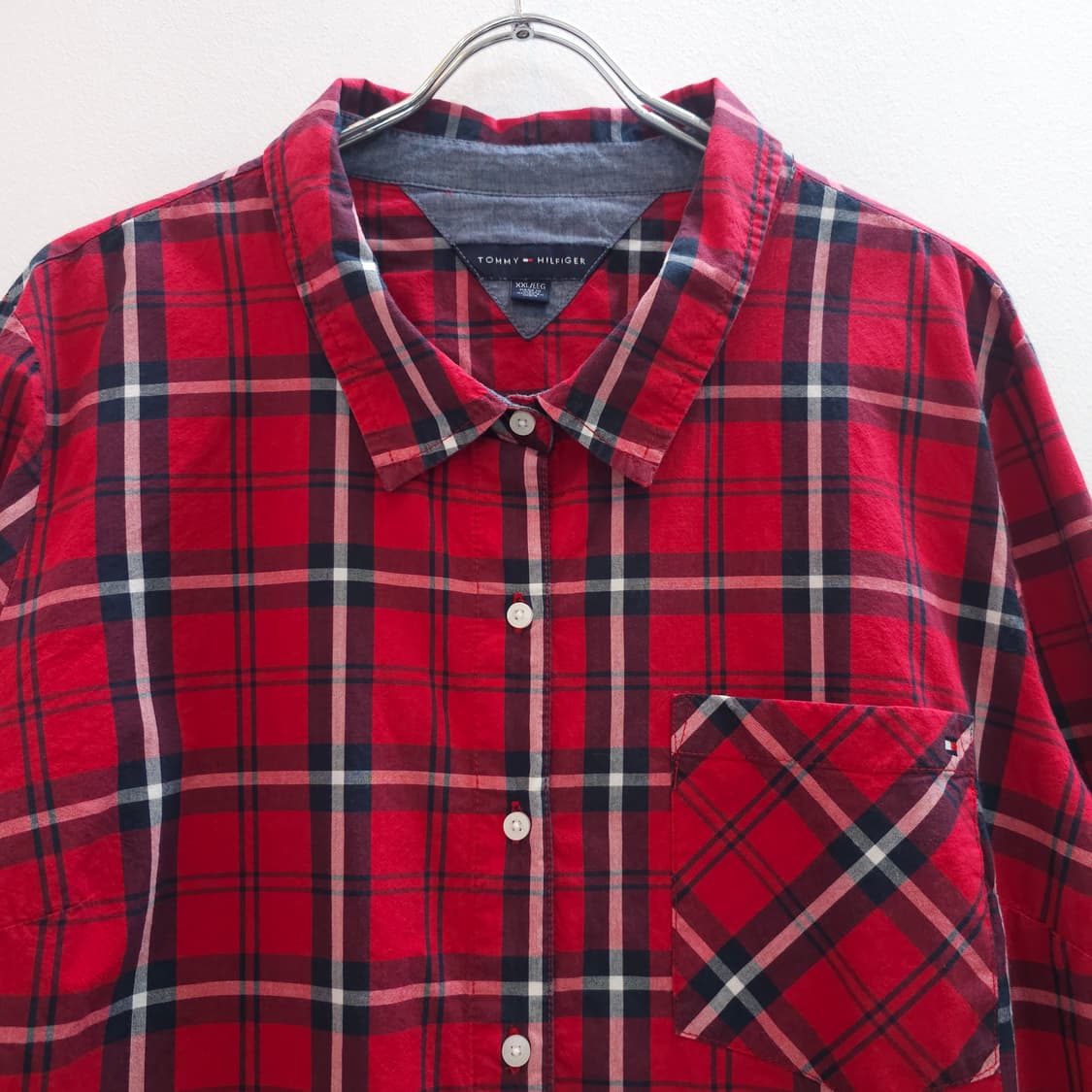 타미힐피커 레드 체크 셔츠 상품이미지2