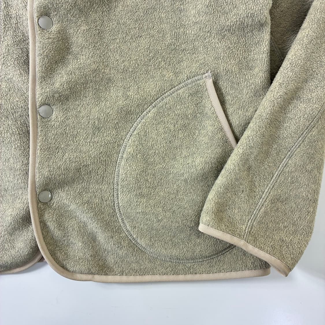 Danton 단톤 신형 논카라 오트베이지 플리스 가디건 상품이미지4