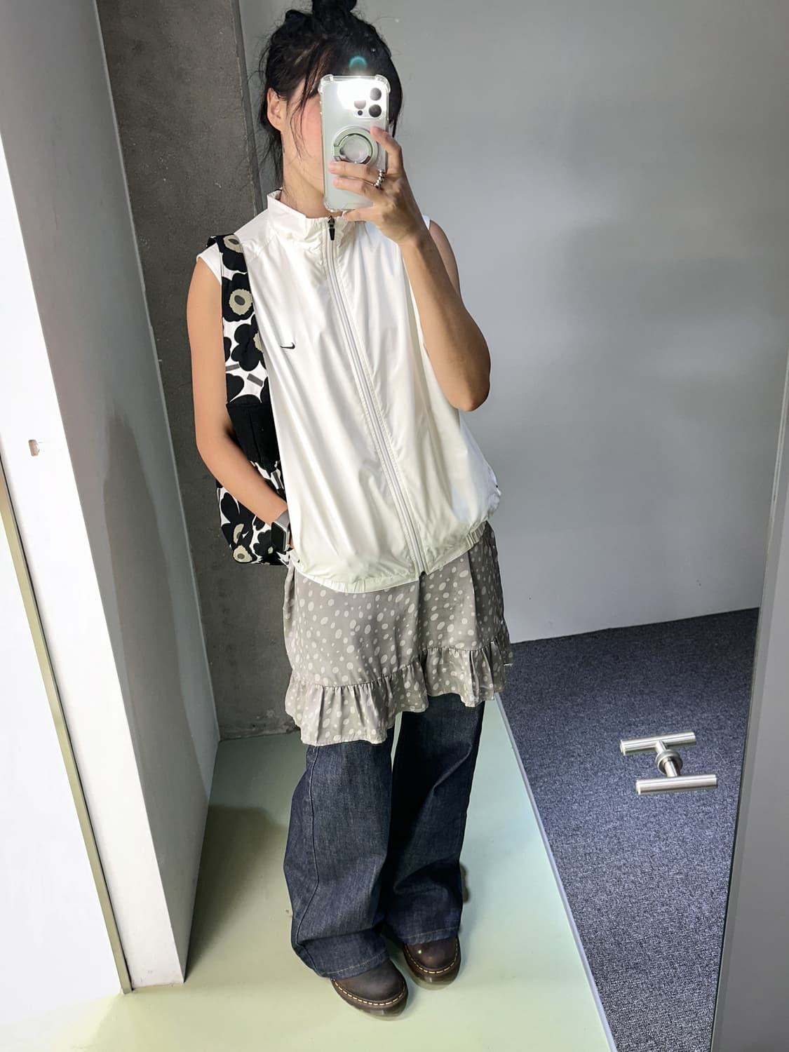 silky gray dot dress 상품이미지2