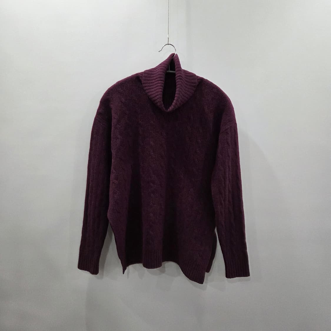 폴로랄프로렌 우먼 캐시미어 블랜드 터틀넥 케이블 니트 S 상품이미지1