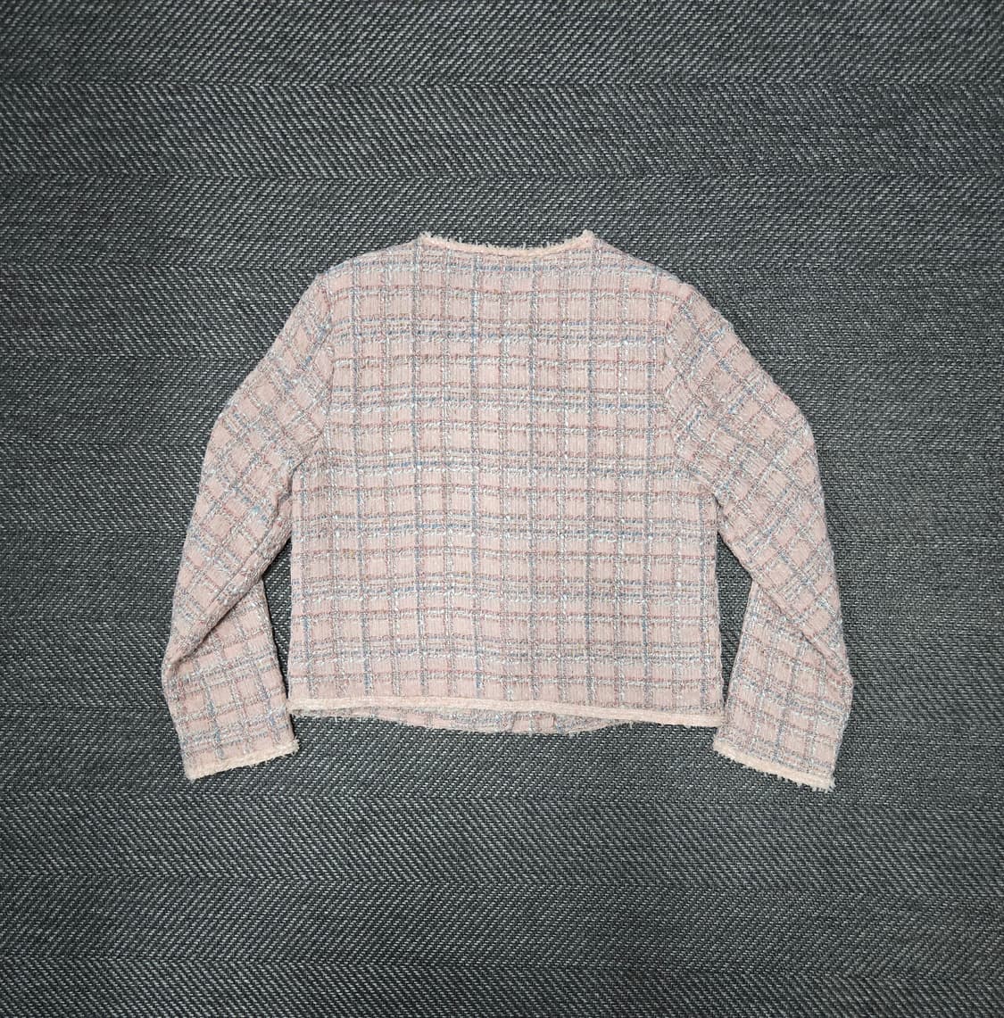 지고트 JIGOTT 핑크 트위드 자켓 크롭 자켓 상품이미지2