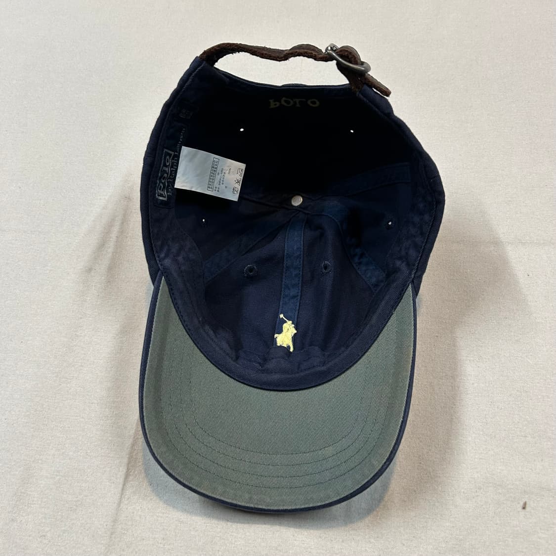 폴로 랄프로렌 네이비 볼캡 모자 가죽스트랩 정품 상품이미지7
