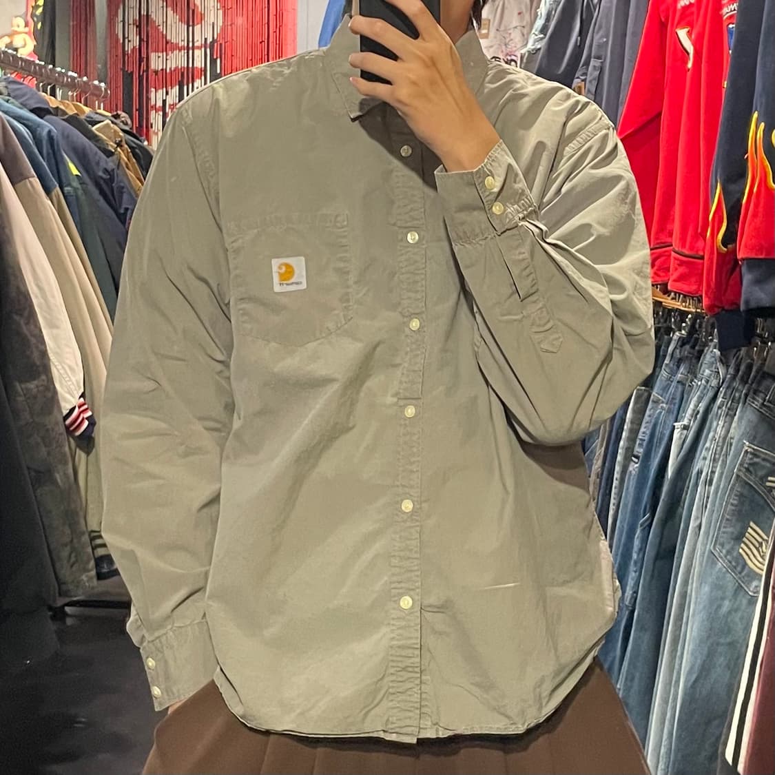 [IM] carhartt 칼하트 그레이 긴팔셔츠 상품이미지1
