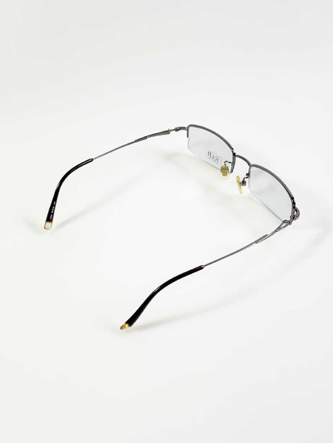 R&B EYEWEAR 반무테 스퀘어 건메탈 빈티지 안경 상품이미지4
