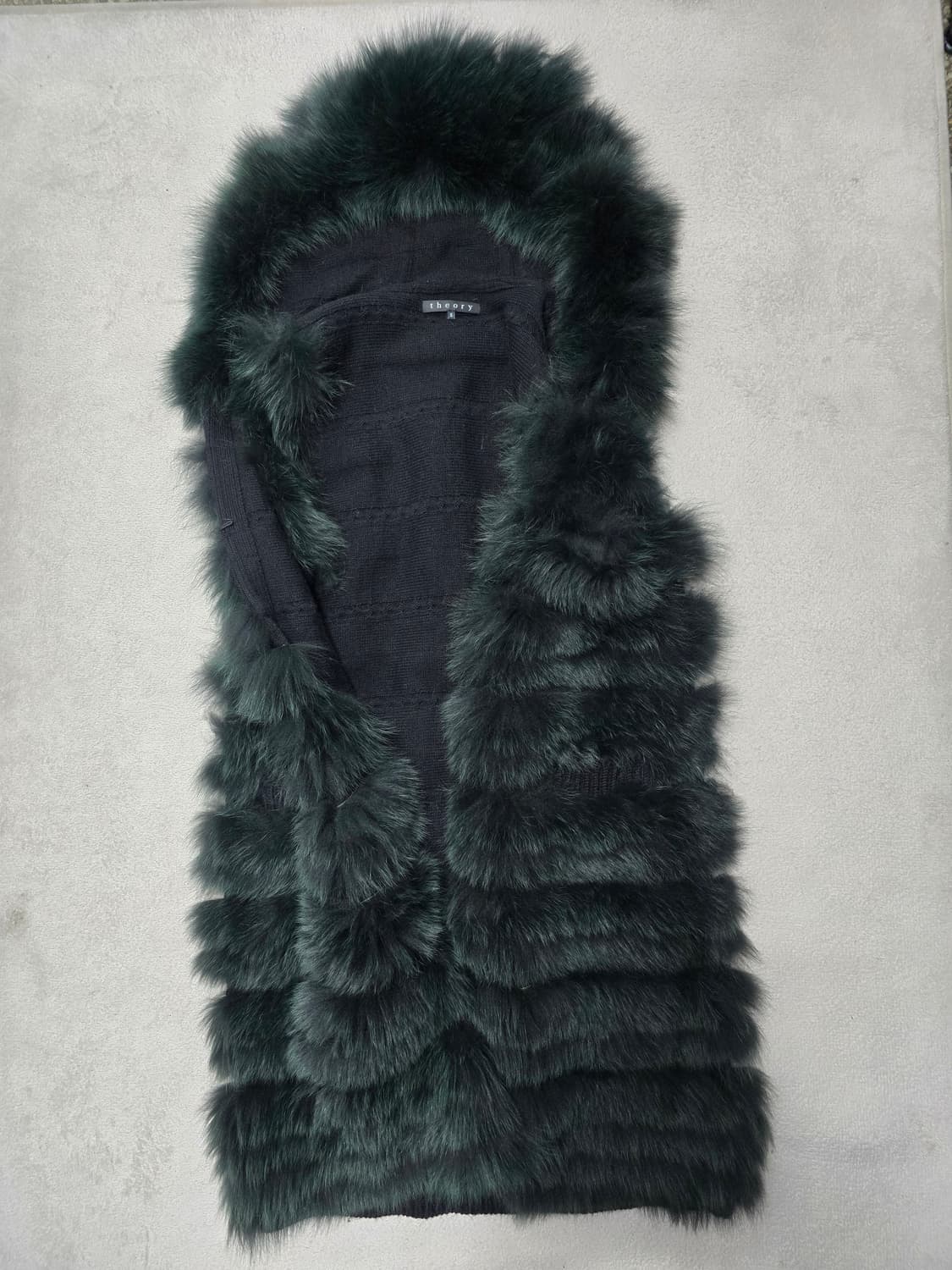 Theory 띠어리 폭스 그린 울 후드 베스트 S 상품이미지4