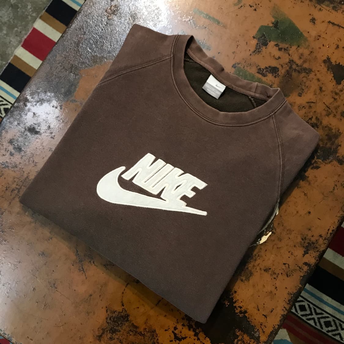 나이키 브라운 기모 스웨트셔츠 맨투맨 남성 115 빅사이즈 상품이미지1