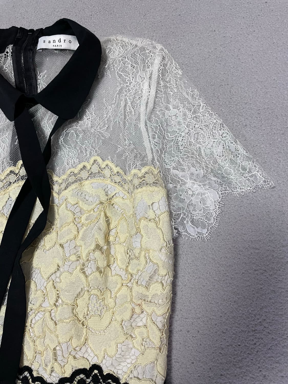 산드로 시스루 원피스 2사이즈 상품이미지4