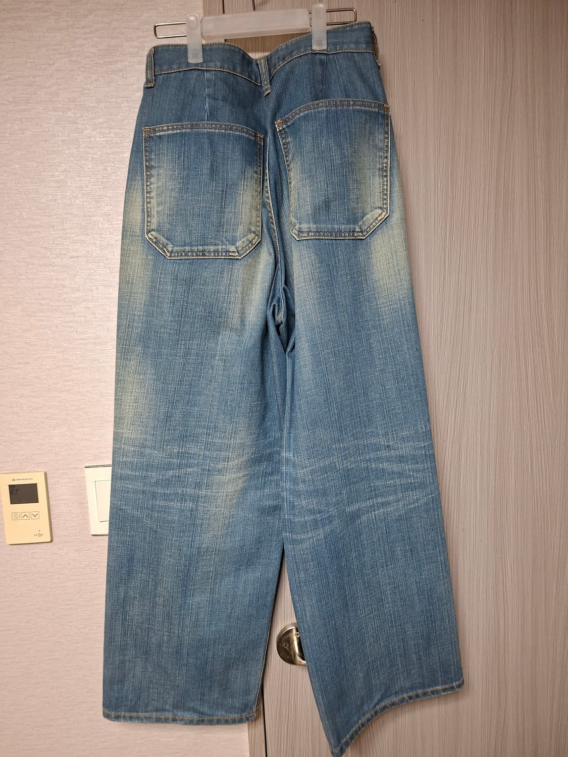 해칭룸 와이드진 빈티지 워시드블루 2사이즈  상품이미지2