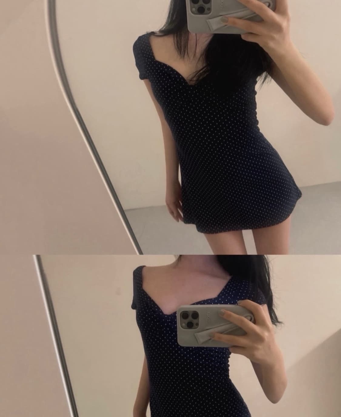 Polka Dot Bodycon Dress  상품이미지1