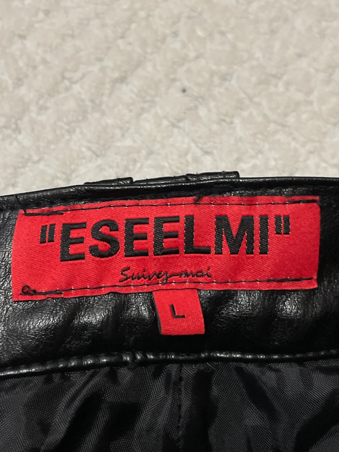 ESEELMI 에씰미 웨스턴 무드 비건레더 집 레더 팬츠 상품이미지6