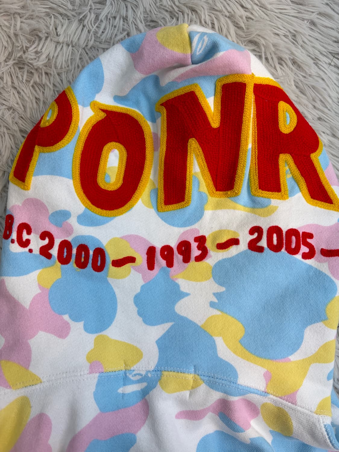 베이프 PONR 화이트 캔디카모 올카모 후드집업 상품이미지3