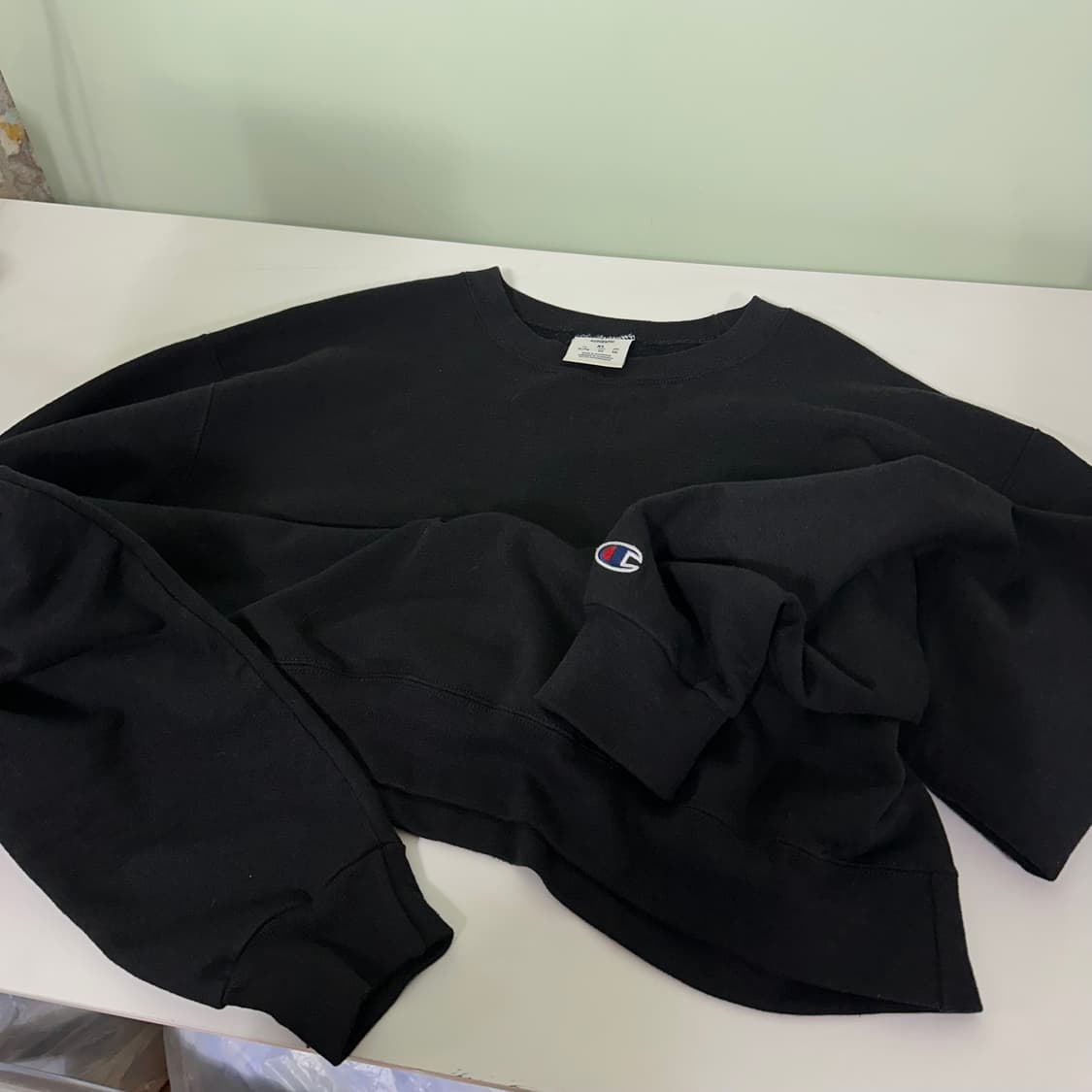 XL 챔피온 USA 루즈오버핏 블랙 스웻맨투맨  상품이미지1
