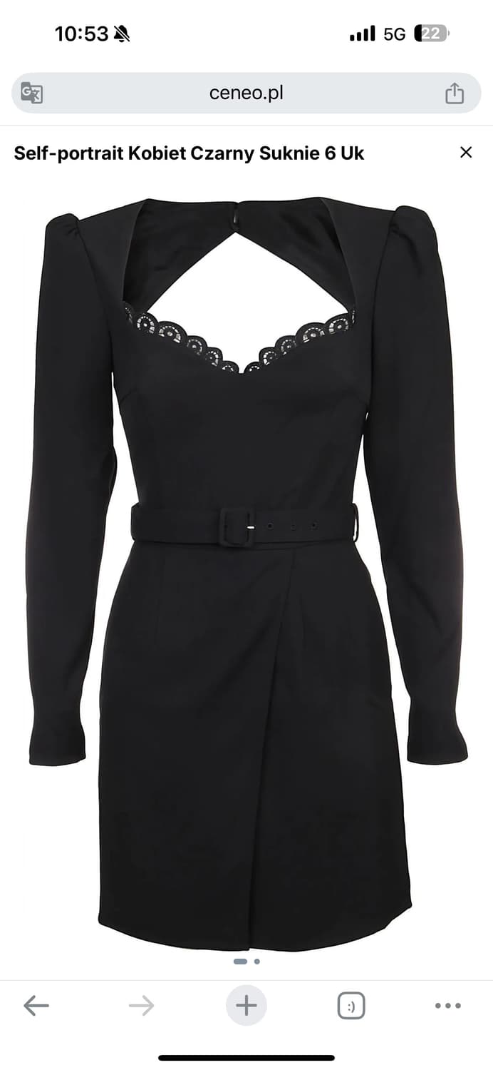 셀프포트레이트 Sweetheart Crepe Mini Dress BLK 상품이미지9