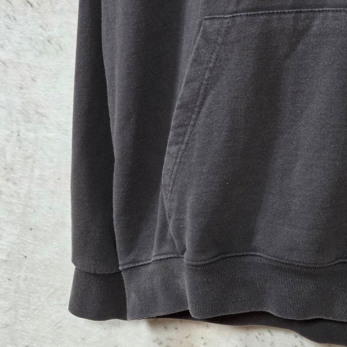 그레이 차콜 레터링 프린팅 오버핏 후드티 상품이미지3