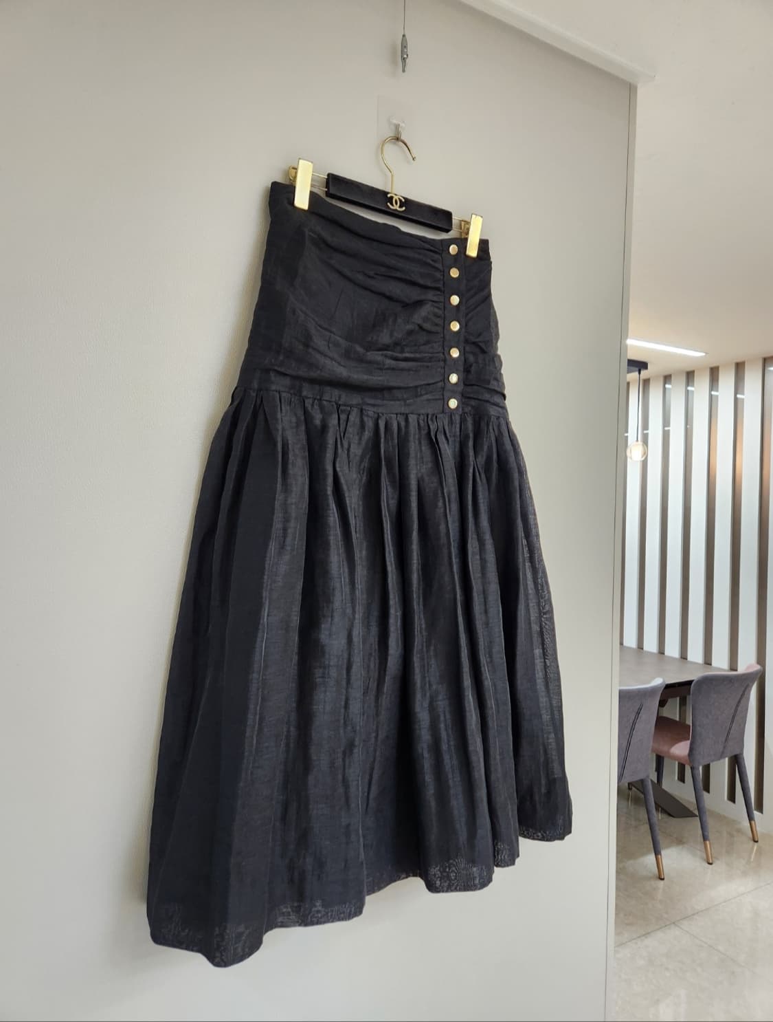 산드로 2023 린넨 롱스커트 36사이즈 상품이미지8