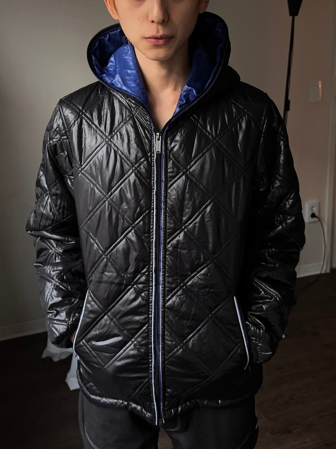 Converse 풀 지퍼 후드 퀼팅 푸퍼 상품이미지5