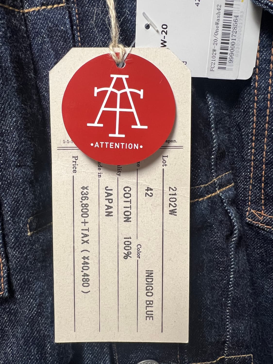 [42] 풀카운트 2102w 2세대 데님자켓 상품이미지4