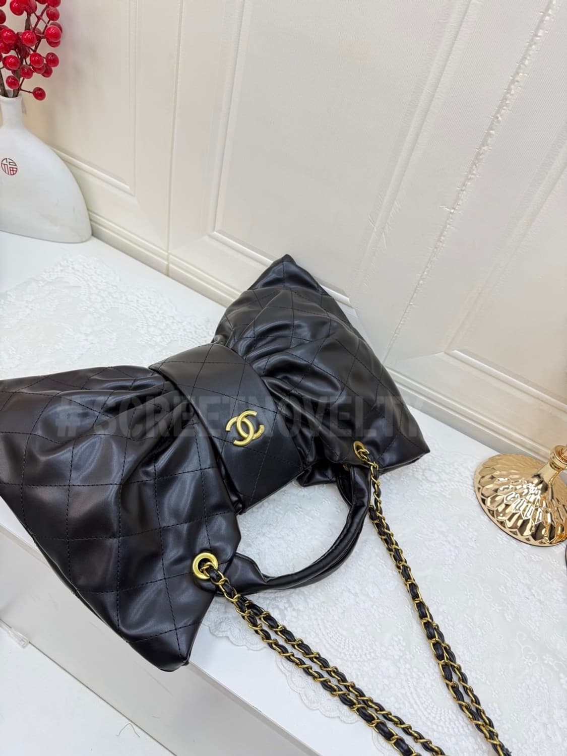 샤넬 리본 보우백 블랙 상품이미지8