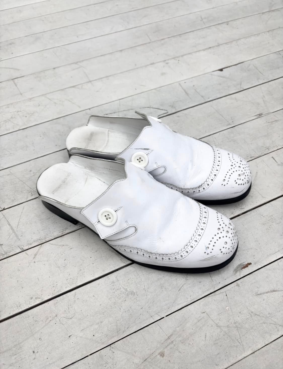 스테판쿡 Stefan cooke WHITE LEATHER MULES 상품이미지3