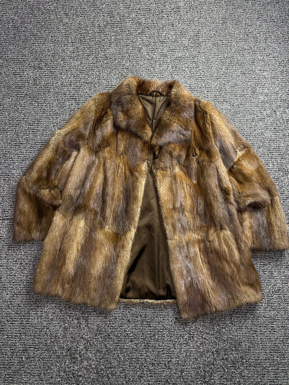 빈티지 폭스 퍼 밍크 코트 자켓 브라운 2222 상품이미지2