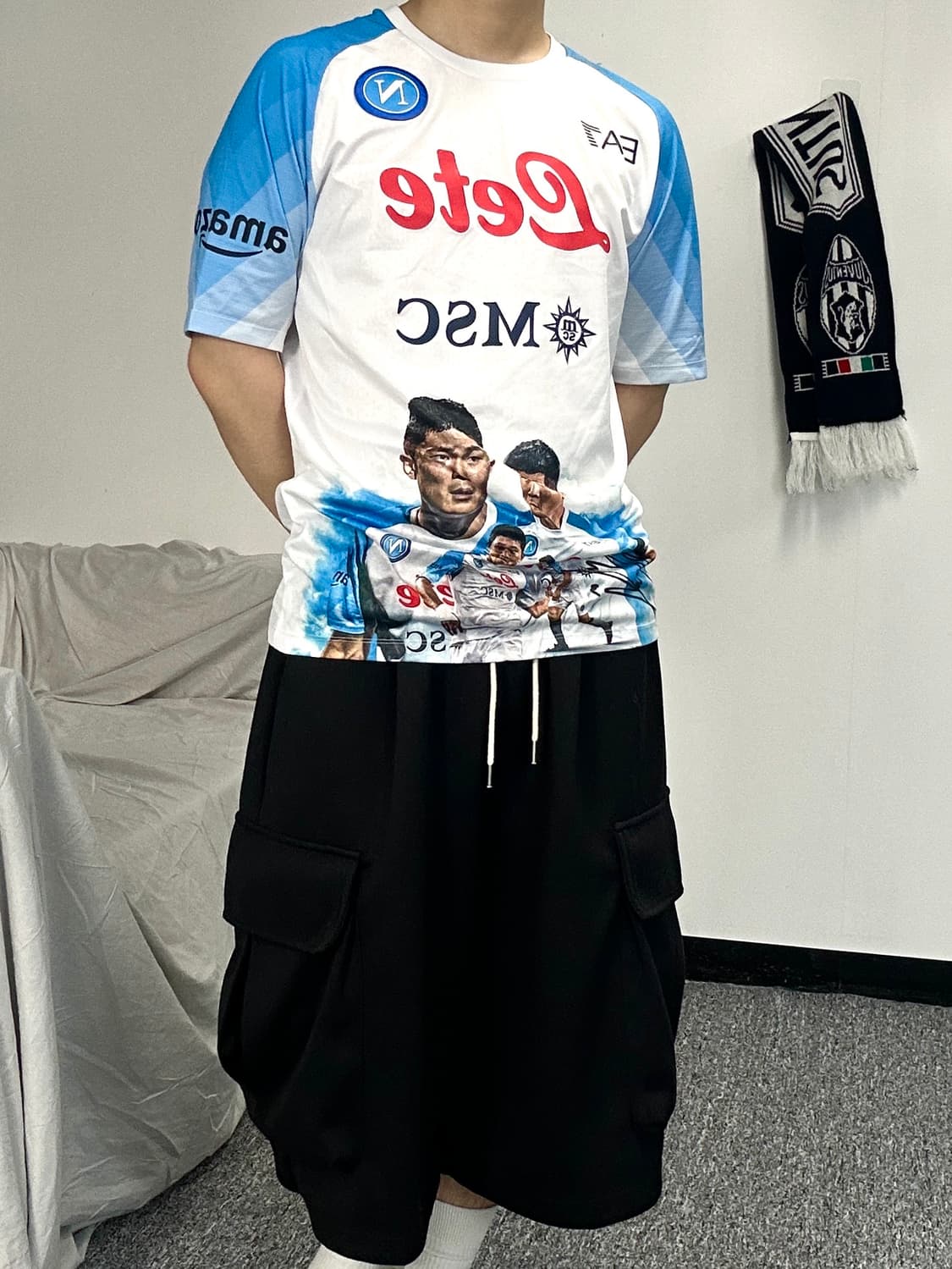 EA7 22-23 김민재 나폴리 페이스 게임 우승 기념 져지 XL  상품이미지3
