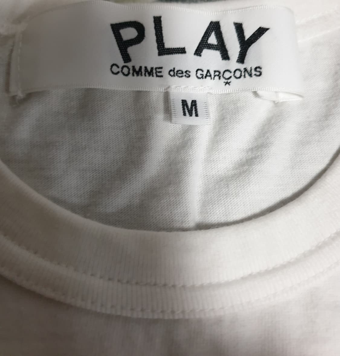 꼼데가르송 하트와펜 반팔티 화이트 (M) 상품이미지3