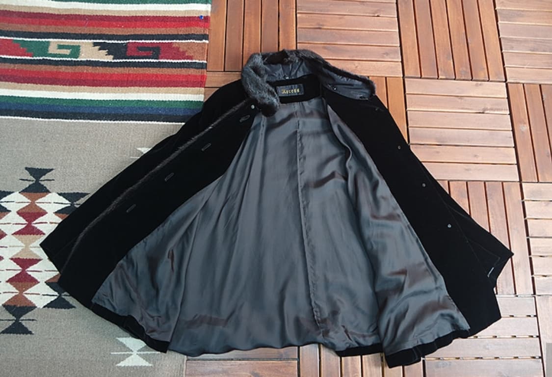 90's Racess  리얼 밍크 믹스 벨벳 판초 망토 상품이미지8