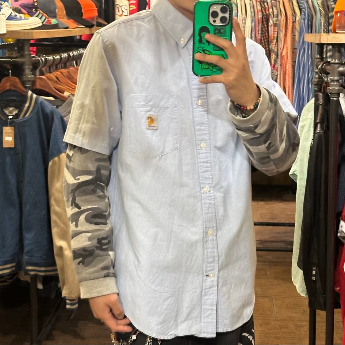 [HI] 칼하트 반팔 셔츠 스카이블루 상품이미지4