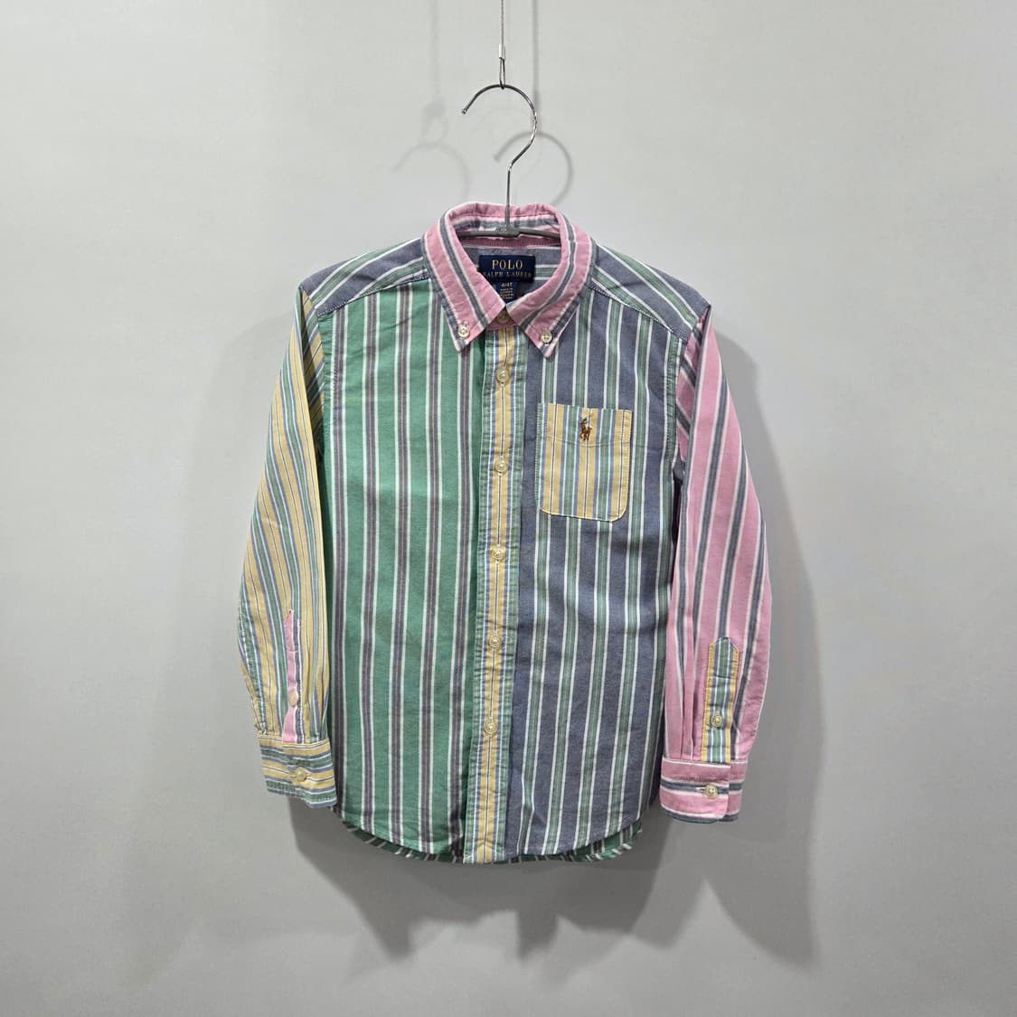 폴로랄프로렌 키즈 스트라이프 버튼다운 옥스포드 셔츠 4T 상품이미지1