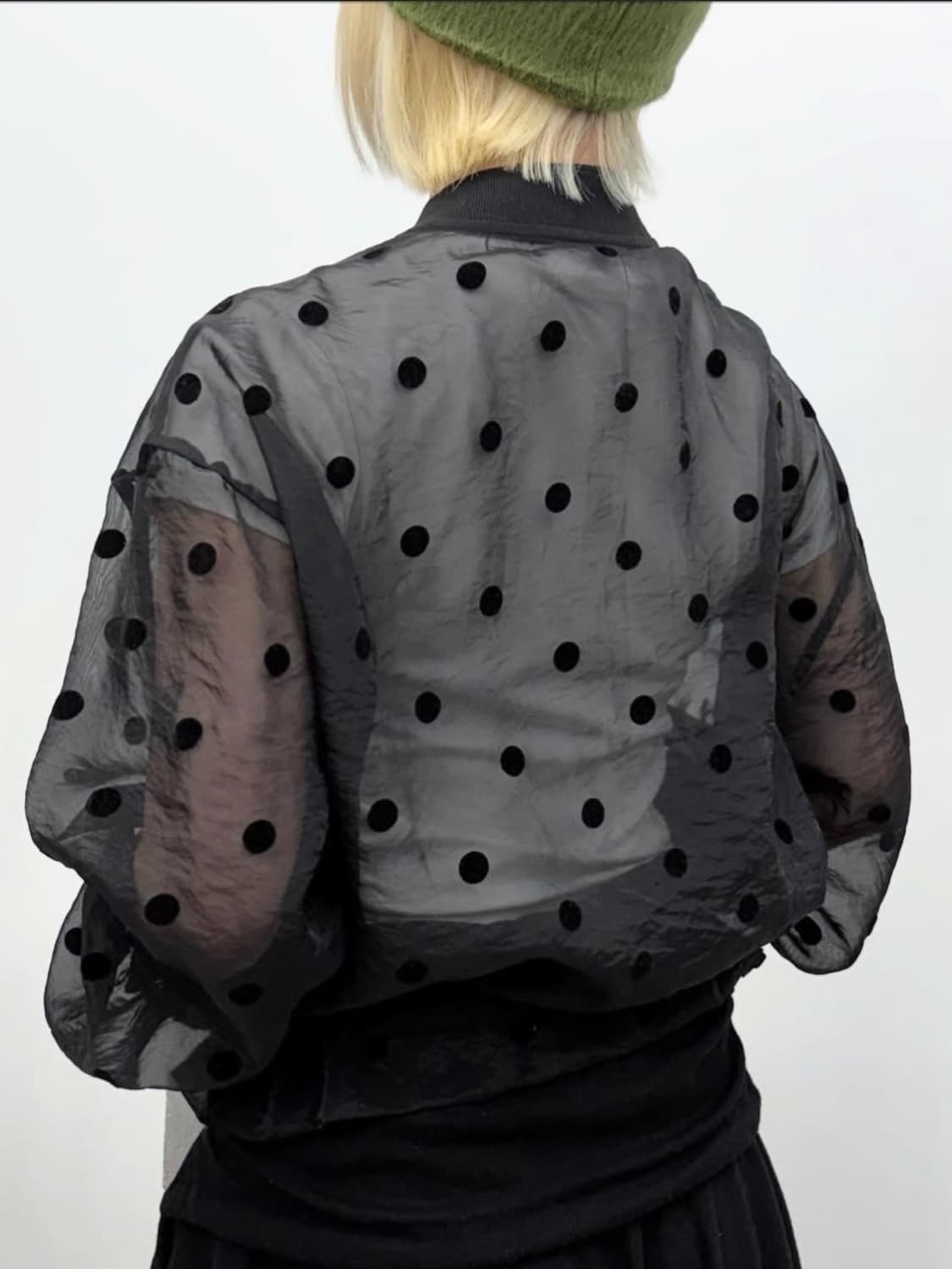 Sheer Dot See-through zip-up 상품이미지2