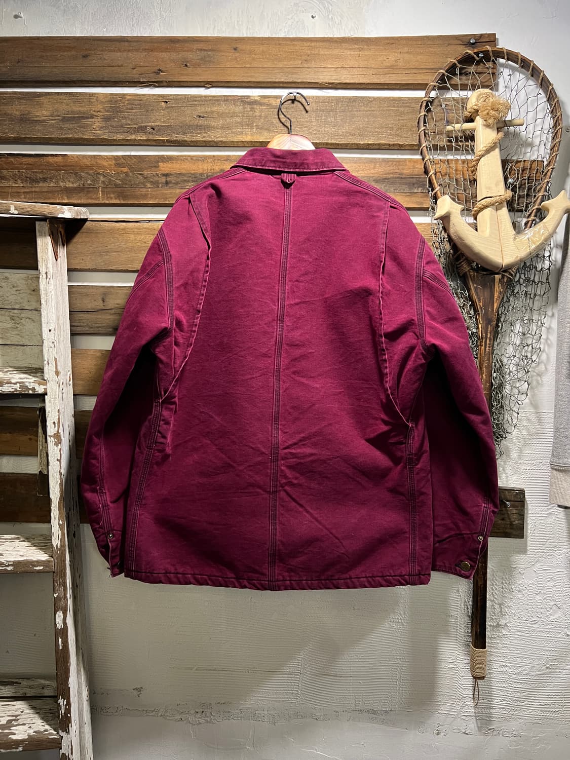 [XL]90's 칼하트 USA CB181 블랭킷 라이닝 루비 초어 자켓 상품이미지9