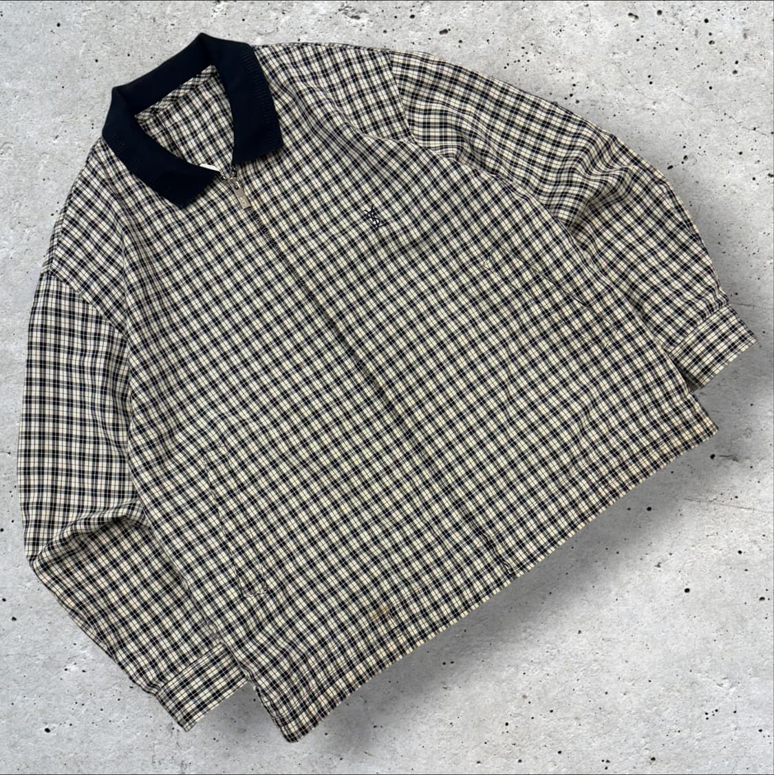 [95] YSL 입생로랑 뿌르 옴므 체크 셔츠 자켓 D697 상품이미지1