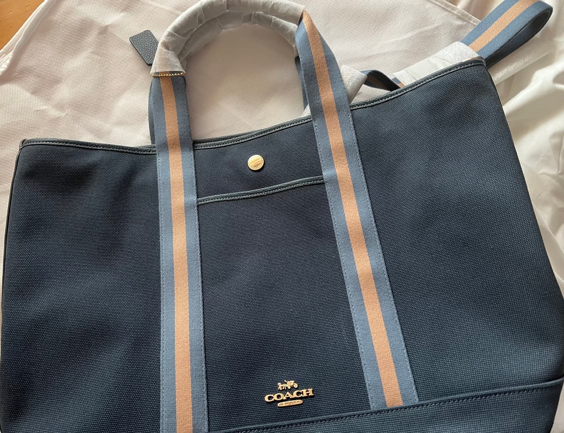 코치 쇼퍼백 토트백 숄더백 블루 새상품 상품이미지3