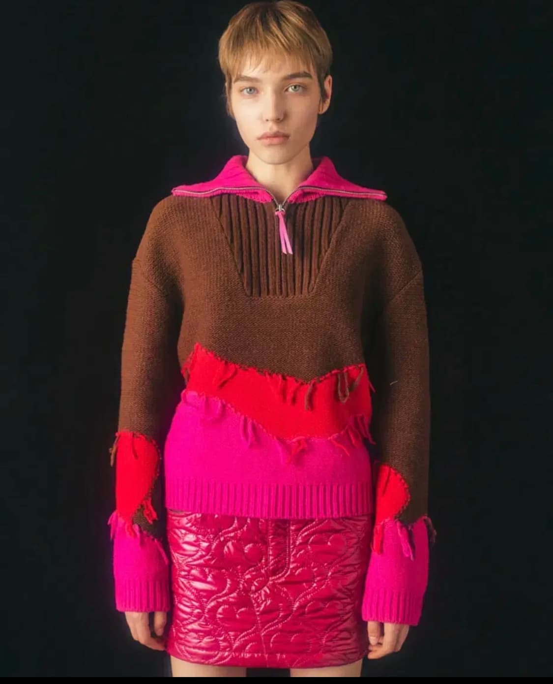 앤더슨벨 포 우먼 마운틴 반집업 (하프집업) 니트 상품이미지1