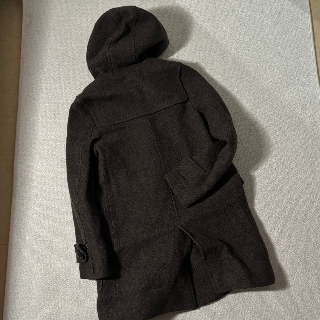 일본빈티지 브라운 후드 떡코 떡볶이코트 상품이미지5