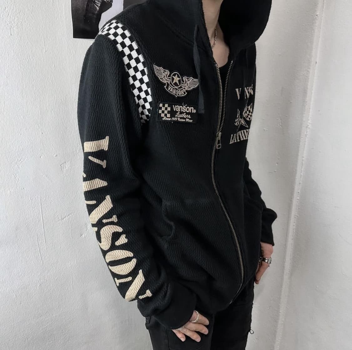 vanson leathers mash zip-up 상품이미지2