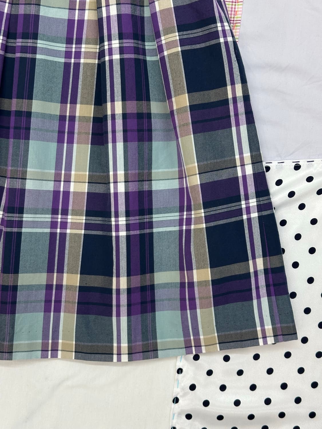 라벤더 체크 플리츠 스커트 상품이미지7