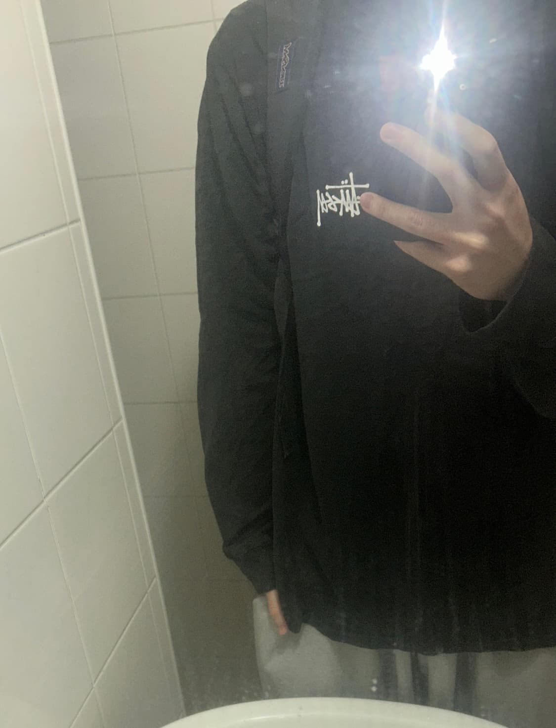 스투시 롱슬리브 블랙 L 상품이미지1