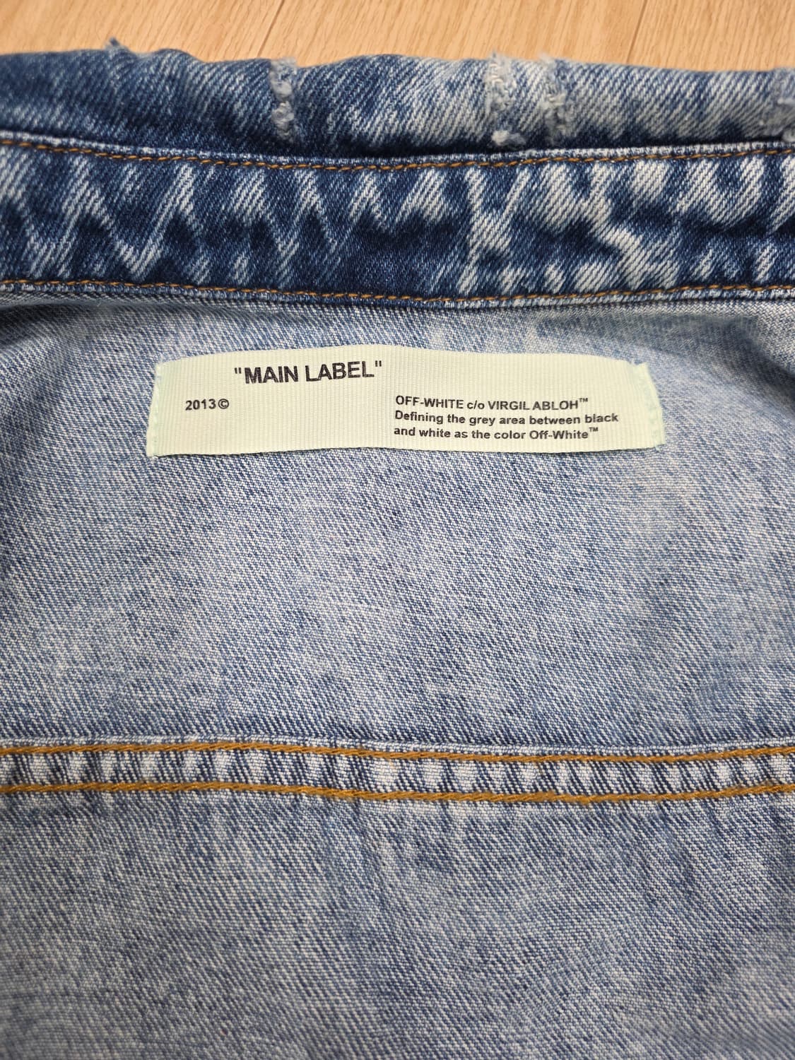 (새상품) 정품 19FW 오프화이트 데님 셔츠 자켓 M 상품이미지8